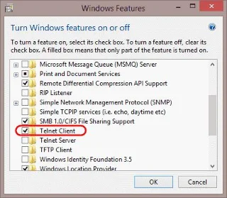 Cách cài đặt Telnet trong Windows 10