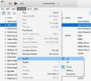 iTunes 12: 음악을 섞거나 반복하는 방법