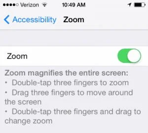 iPhone et iPad : activer ou désactiver le zoom