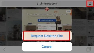 Pinterest: volledige website bekijken op iPad, iPhone of iPod Touch