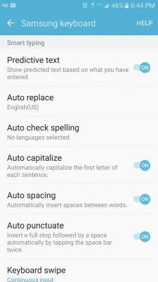 Galaxy S8 / Note 8: Włącz lub wyłącz autokorektę