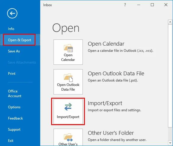 Outlook 2016: backup / exportação e importação de dados Outlook 2016: backup / exportação e importação de dados