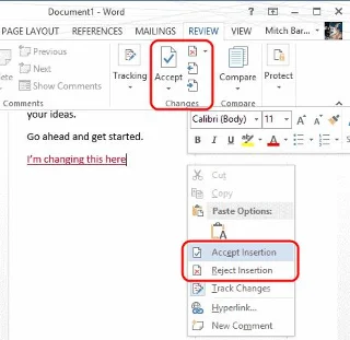 De modus Wijzigingen bijhouden inschakelen in Word 2016