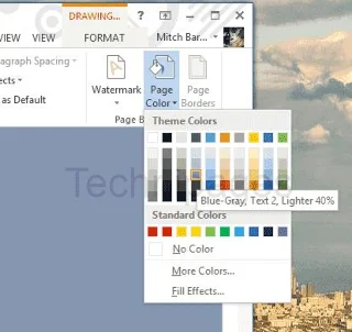 Word 2016: Jak ustawić tło