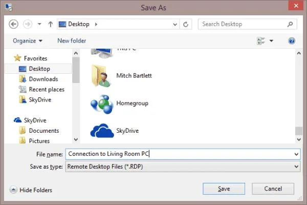 Jak utworzyć ikonę skrótu RDP w systemie Windows 10?