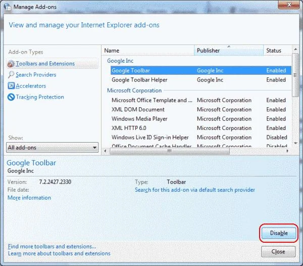 Corrigir falhas do Internet Explorer na inicialização