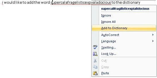 Dodaj słowa do słownika w programie Word 2016