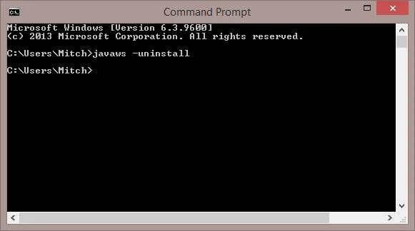 Windows: ล้าง Java Web Cache ผ่าน Command Line