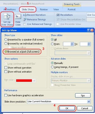 Ative o modo de apresentação automática em quiosque no PowerPoint 2019