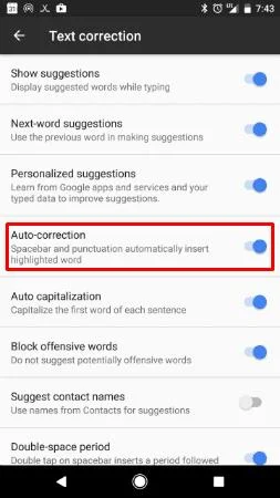Google Pixel 3: Autocorrectie in- of uitschakelen