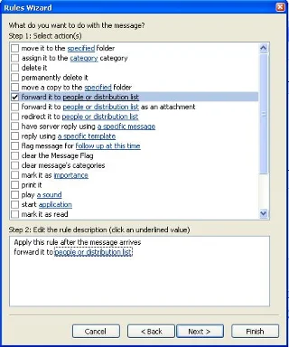 Encaminhar e-mail automaticamente no Outlook 2019 ou 2016