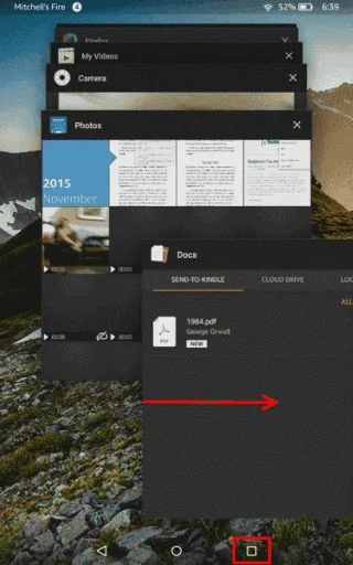 Apps sluiten op de Kindle Fire