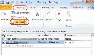 Outlook: Sprawdź, kto przyjął zaproszenie na spotkanie