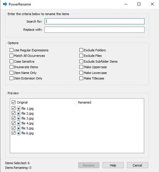 Cara mengganti nama file secara instan menggunakan PowerRename di PowerToys di Windows 10