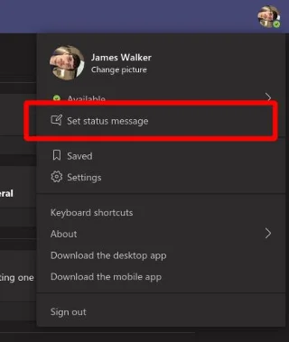 如何在 Microsoft Teams 中設置狀態消息