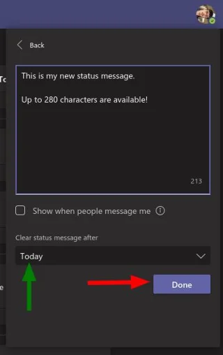 如何在 Microsoft Teams 中設置狀態消息
