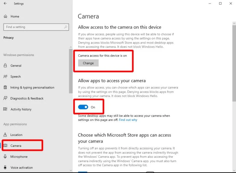 Khắc phục sự cố khi webcam của bạn không hoạt động trong Windows 10
