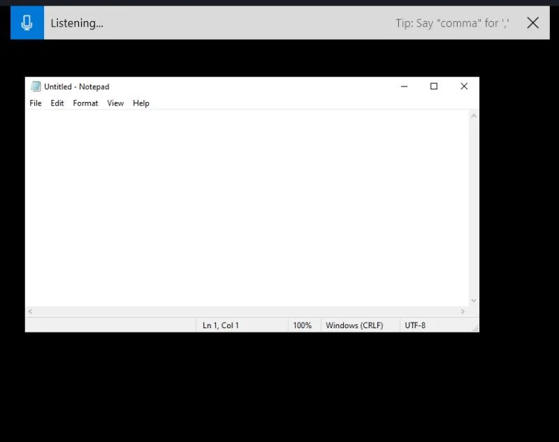 Come dettare il testo su Windows 10