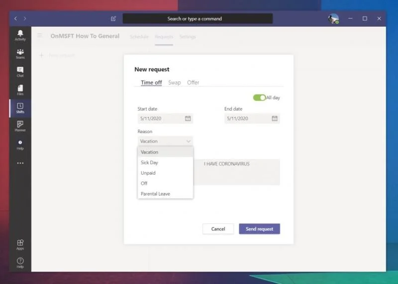 如何在 Microsoft Teams 中使用輪班來管理工作時間、日程安排等