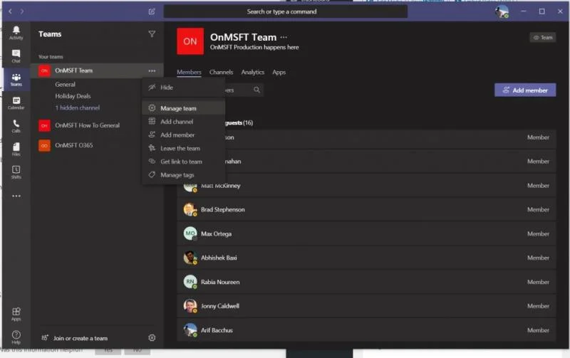 Vérification de la présence en ligne dans Microsoft Teams