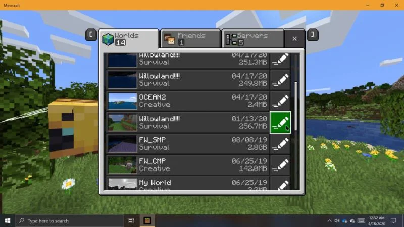 Comment sauvegarder et importer des mondes dans Minecraft sous Windows 10