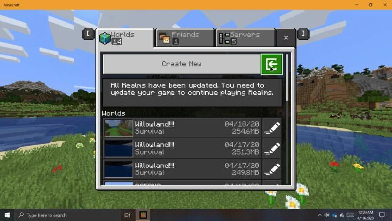 Comment sauvegarder et importer des mondes dans Minecraft sous Windows 10