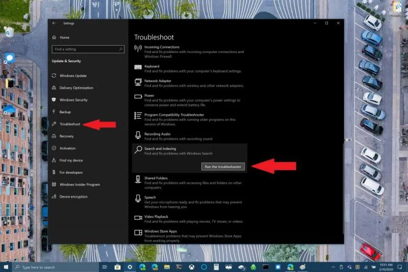 Cách khắc phục sự cố với Windows Search