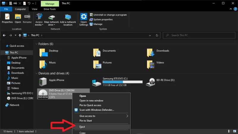 Cách làm việc với tệp ISO trong Windows 10