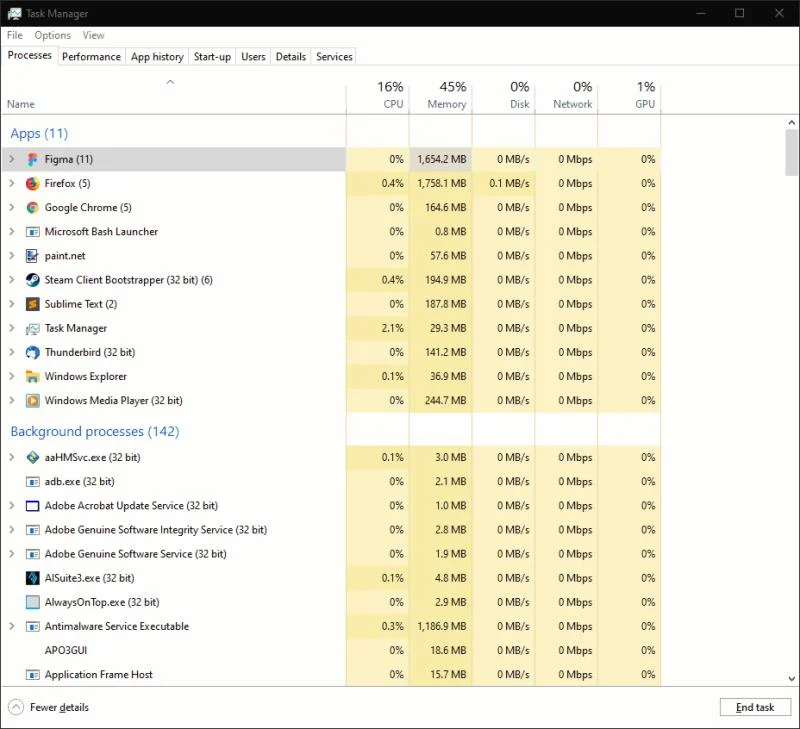 Cách xem chương trình nào đang chạy trong Windows 10