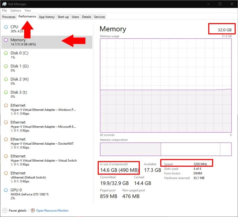 Come controllare le dimensioni e la velocità della RAM in Windows 10