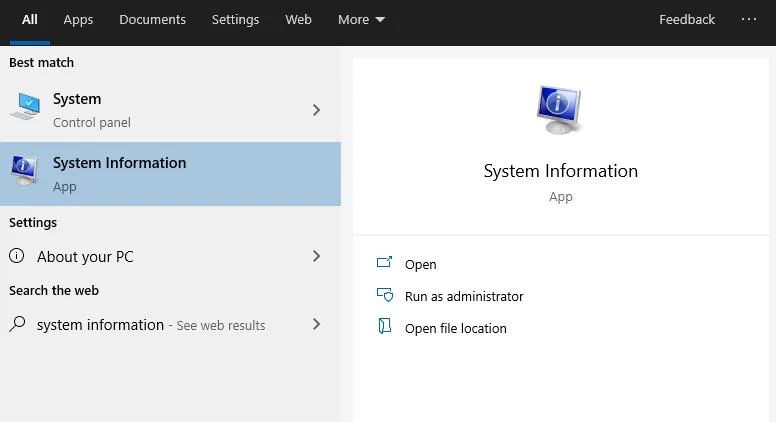 Cách xem thông tin hệ thống chi tiết trong Windows 10