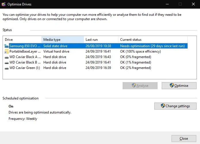 Cách tối ưu hóa hiệu suất của ổ lưu trữ trong Windows 10