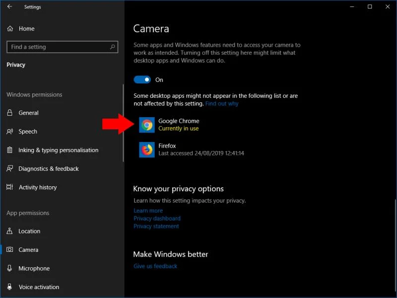 Come vedere quali app stanno usando la tua webcam in Windows 10