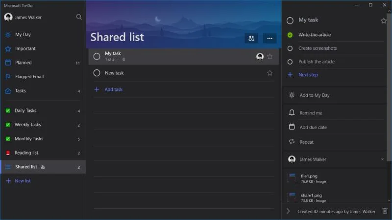 Cách tạo nhiệm vụ phụ trong Microsoft To-Do