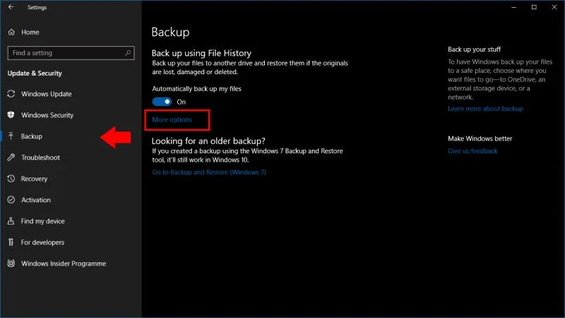 Come personalizzare il contenuto dei backup della cronologia file di Windows 10