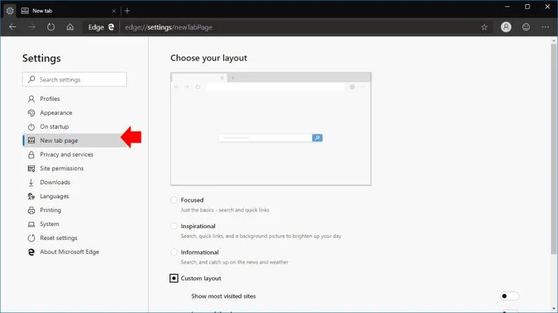 Come personalizzare la tua nuova scheda in Microsoft Edge Insider