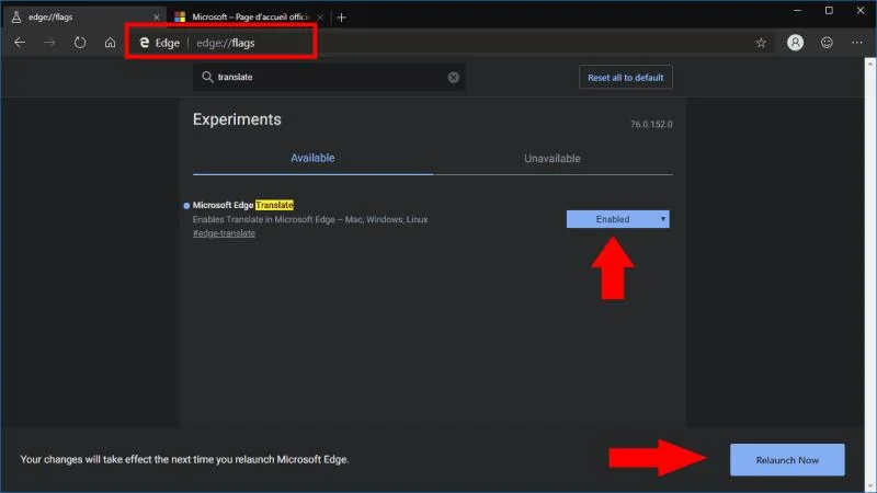 Come abilitare Microsoft Translate nel browser Edge Dev