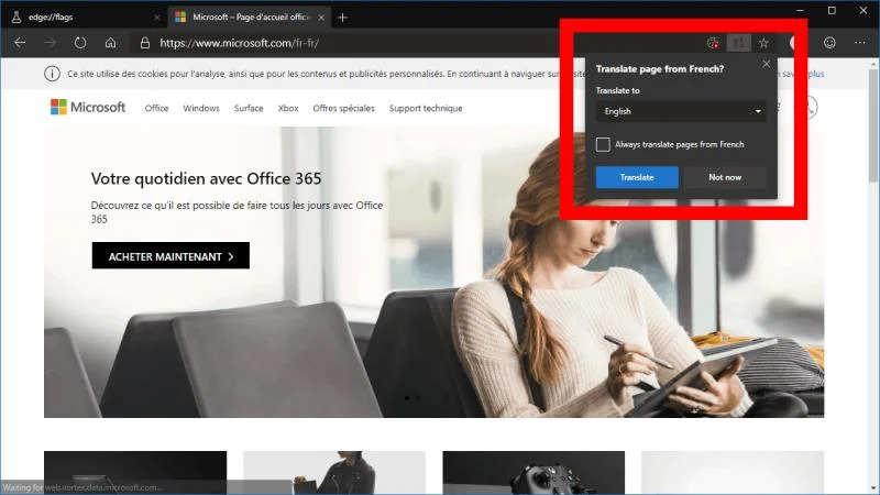 Come abilitare Microsoft Translate nel browser Edge Dev