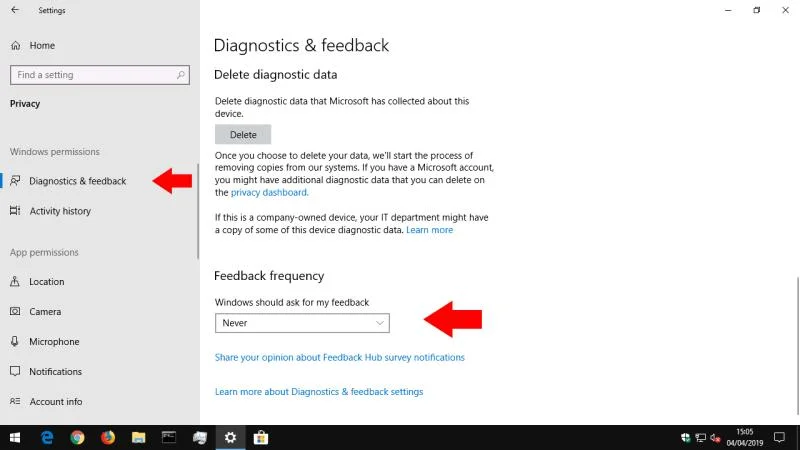 Come impedire a Windows 10 di chiederti feedback