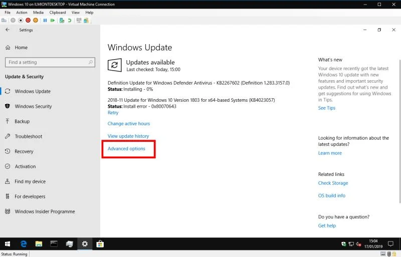 Windows10の自動更新を一時停止する方法