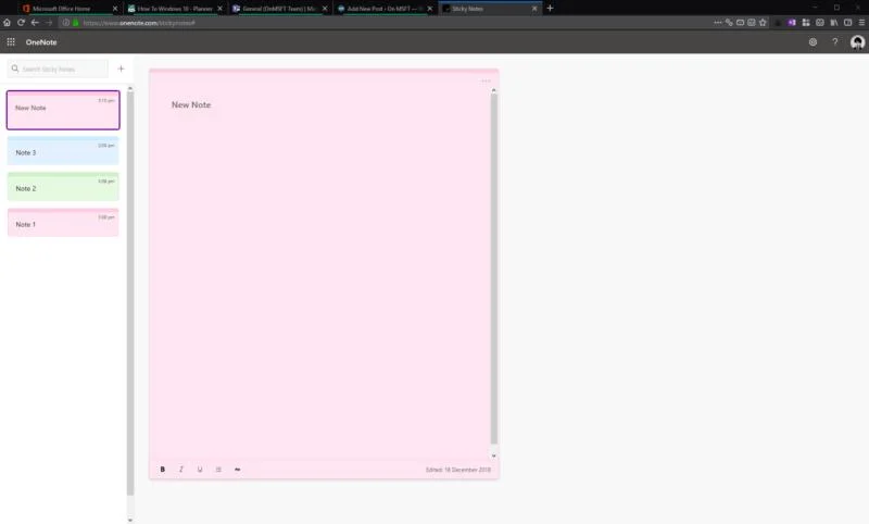 Come visualizzare le note adesive di Windows 10 sul Web?
