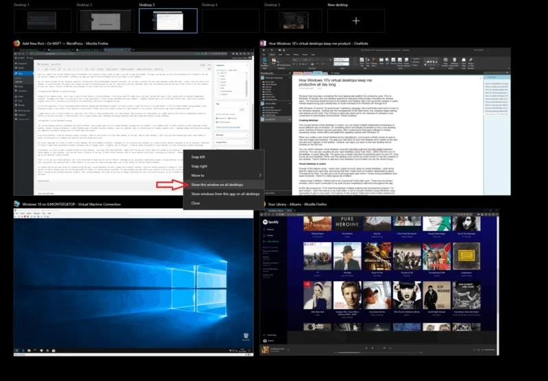 Cách máy tính để bàn ảo của Windows 10 giúp tôi làm việc hiệu quả cả ngày