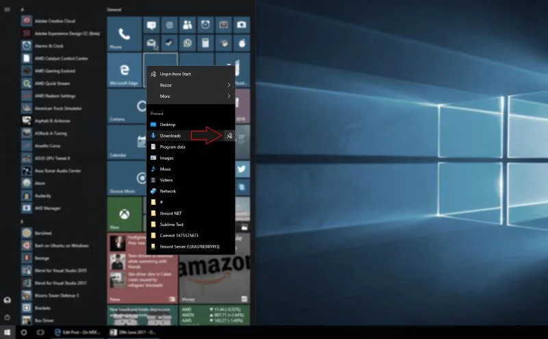 Cách tùy chỉnh các phím tắt thư mục trong Menu Start của Windows 10