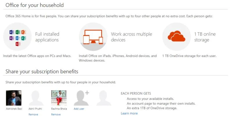 Come condividere il tuo abbonamento a Office 365 Home con i tuoi familiari