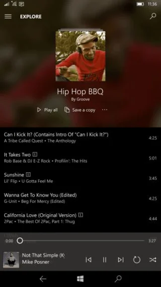 Utilizzo delle sezioni Esplora e Il tuo Groove appena perfezionate in Groove Music