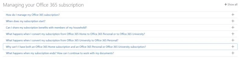 Aggiornare l'abbonamento a Office 365 da Personale a Home