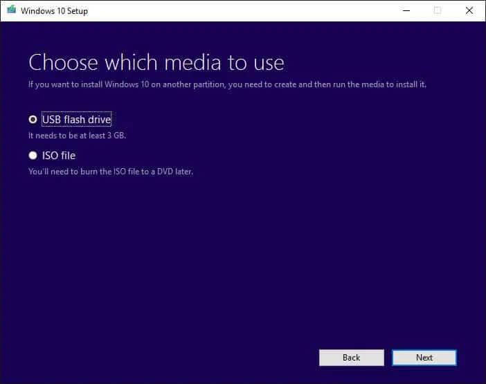 Tải xuống tệp ISO Cập nhật Windows 10 tháng 11 qua Công cụ tạo phương tiện của Microsoft