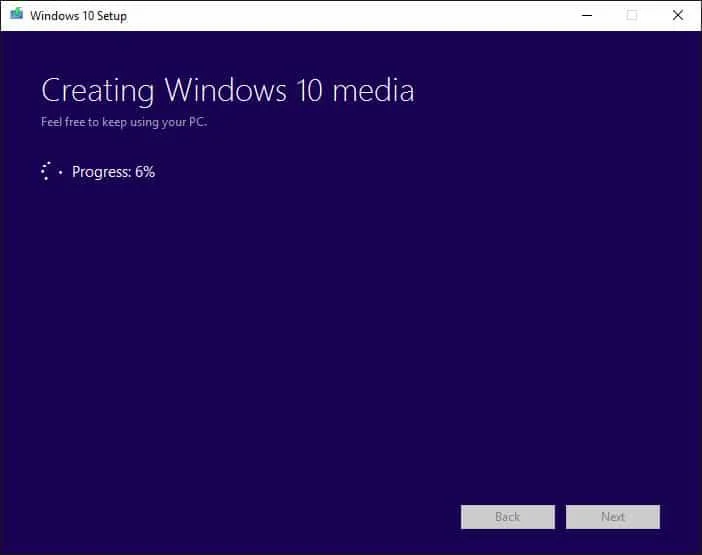 Tải xuống tệp ISO Cập nhật Windows 10 tháng 11 qua Công cụ tạo phương tiện của Microsoft