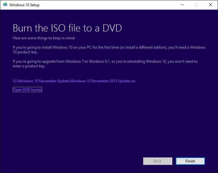 Tải xuống tệp ISO Cập nhật Windows 10 tháng 11 qua Công cụ tạo phương tiện của Microsoft