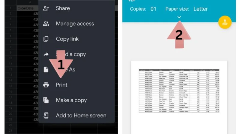 How to Set the Print Area in Google Sheets